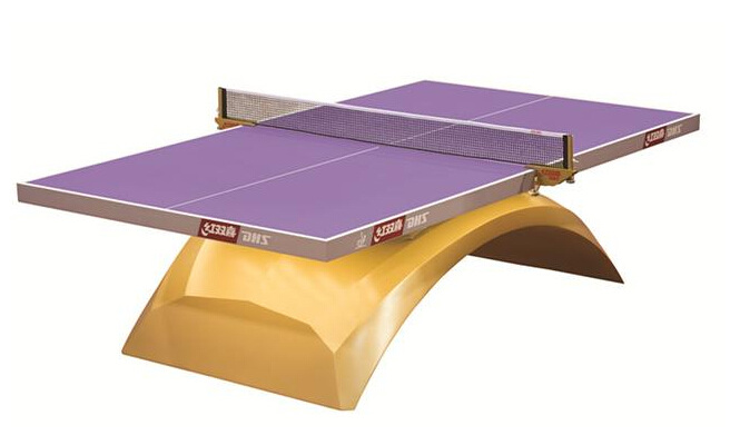 苏州世乒赛球台正式公布 土豪金搭配巴黎紫