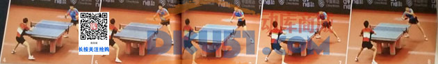 林高远反手拧拉与衔接的乒乓球技术图解