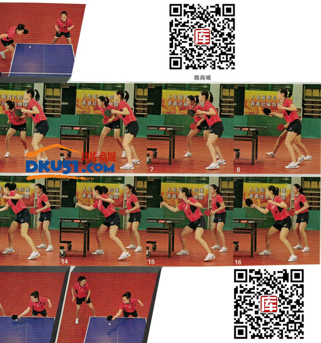 乒乓球双打左右横板配发球后衔接正手挑技术图解