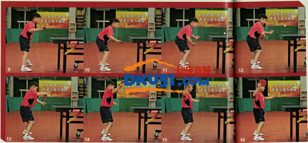 直板横打发球抢攻乒乓球技术图解